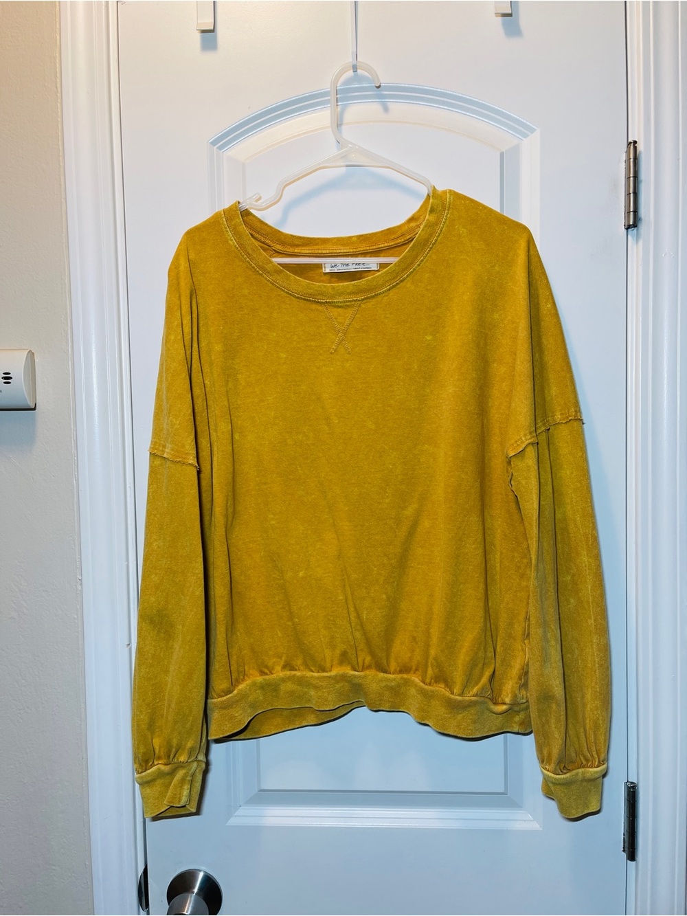 We The Free Vintage Yellow Mustard Pullover Sweatshirt